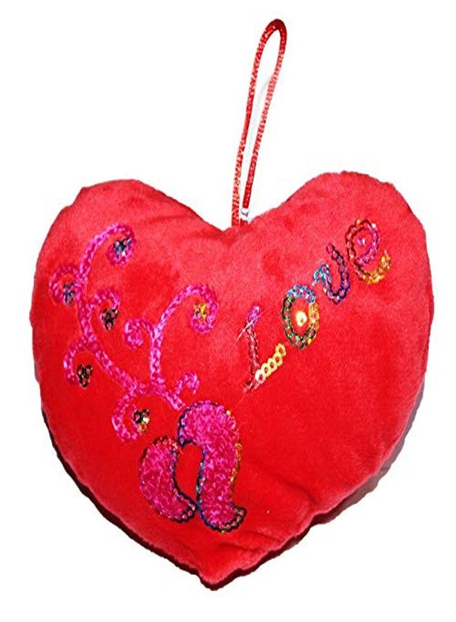 Jades : Embroidered Heart - Red - Image 1